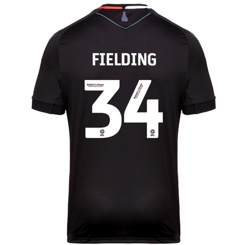 Danxen Dětské Frank Fielding #34 Černý Daleko Hráčské Dresy 2024/25 Dres