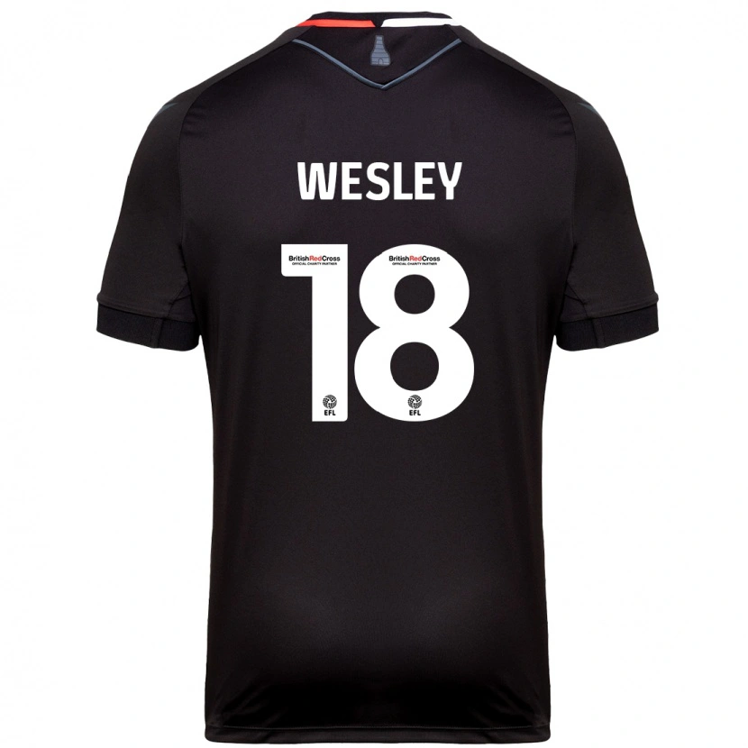 Danxen Dětské Wesley Moraes #18 Černý Daleko Hráčské Dresy 2024/25 Dres