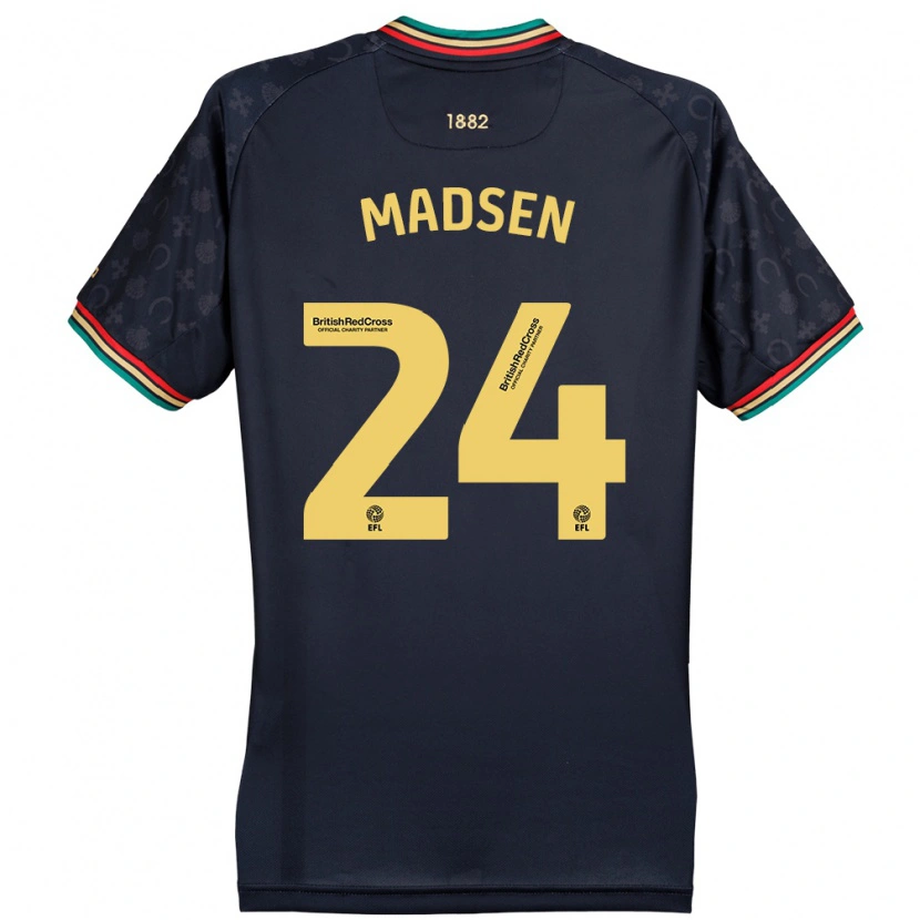 Danxen Dětské Nicolas Madsen #24 Tmavě Tmavě Modrá Daleko Hráčské Dresy 2024/25 Dres