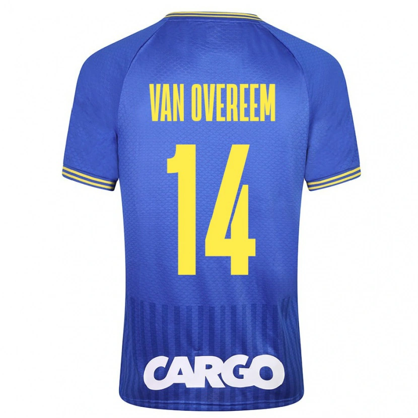 Danxen Dětské Joris Van Overeem #14 Bílý Daleko Hráčské Dresy 2024/25 Dres