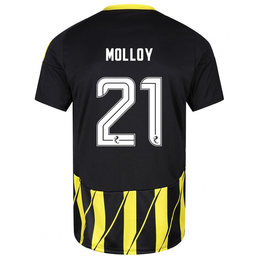 Danxen Dětské Gavin Molloy #21 Černá Žlutá Daleko Hráčské Dresy 2024/25 Dres