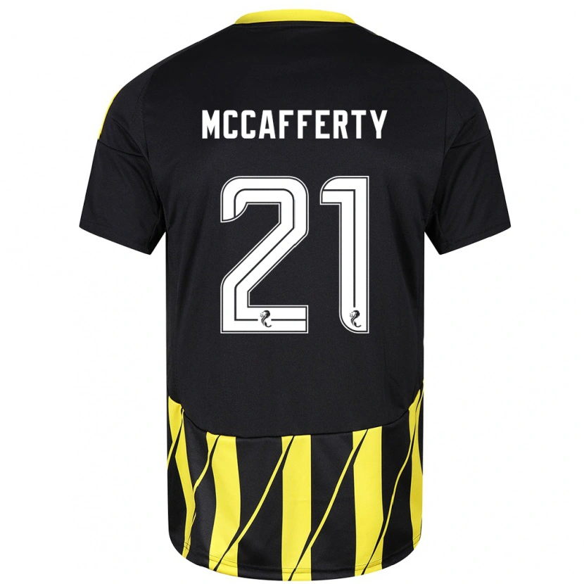 Danxen Dětské Eirinn Mccafferty #21 Černá Žlutá Daleko Hráčské Dresy 2024/25 Dres