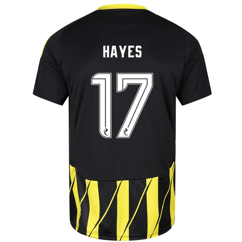 Danxen Dětské Jonny Hayes #17 Černá Žlutá Daleko Hráčské Dresy 2024/25 Dres