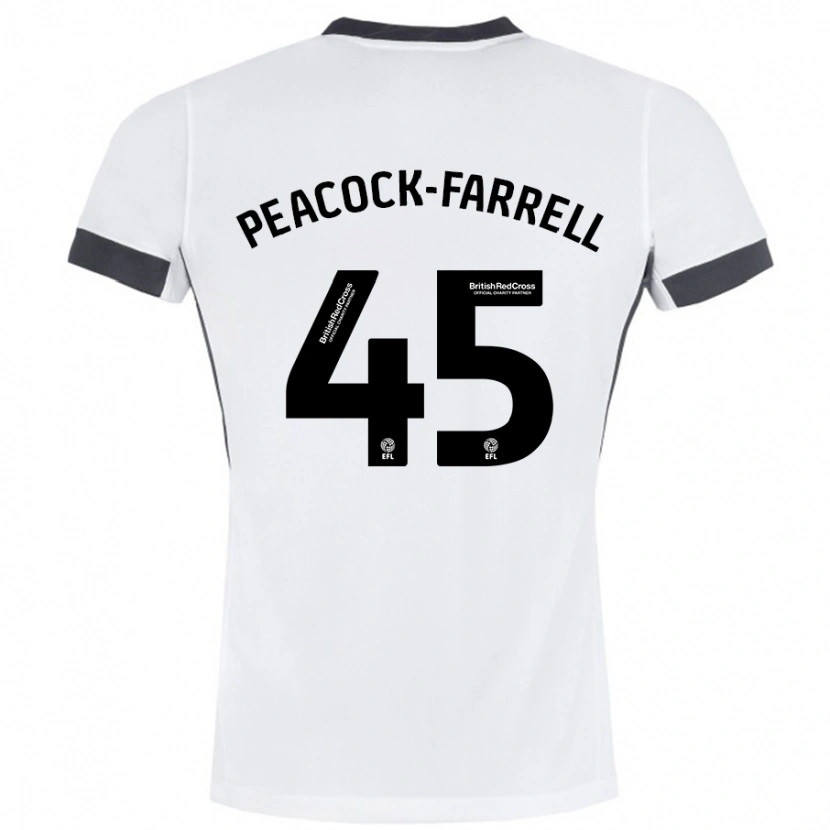 Danxen Dětské Bailey Peacock-Farrell #45 Bílá Černá Daleko Hráčské Dresy 2024/25 Dres