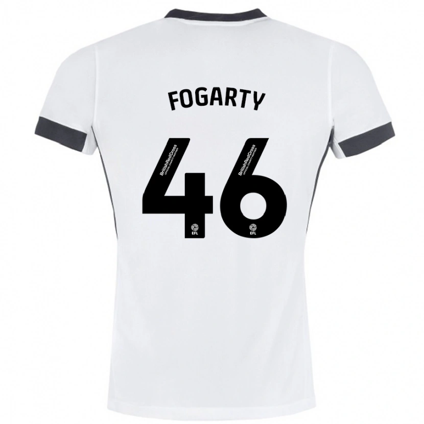 Danxen Dětské Tom Fogarty #46 Bílá Černá Daleko Hráčské Dresy 2024/25 Dres