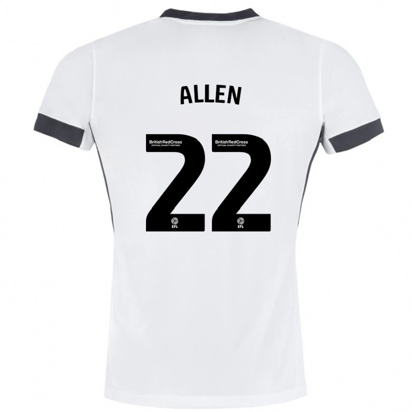 Danxen Dětské Remi Allen #22 Bílá Černá Daleko Hráčské Dresy 2024/25 Dres