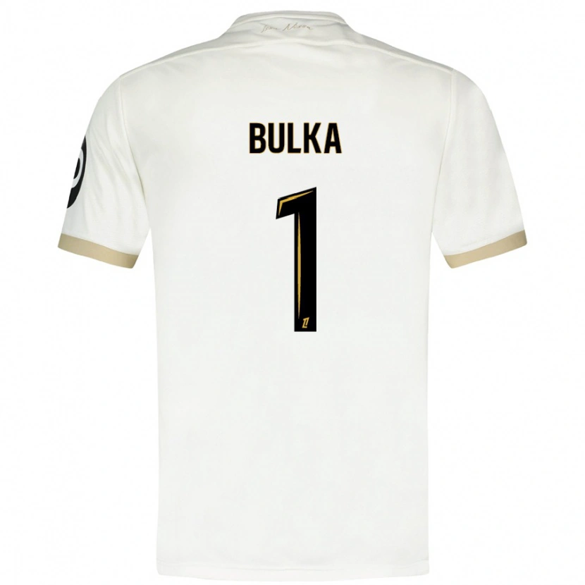 Danxen Dětské Marcin Bulka #1 Bílé Zlato Daleko Hráčské Dresy 2024/25 Dres