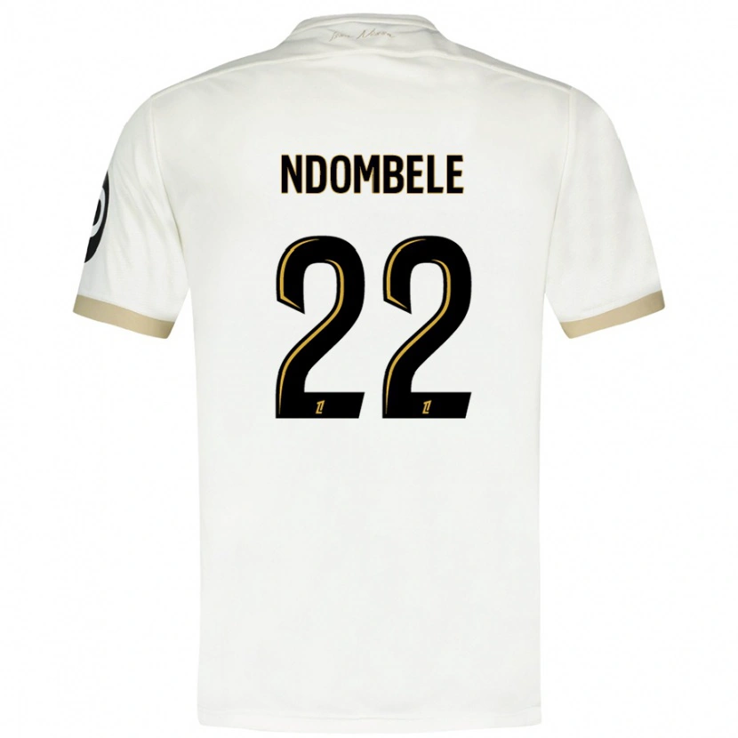 Danxen Dětské Tanguy Ndombélé #22 Bílé Zlato Daleko Hráčské Dresy 2024/25 Dres