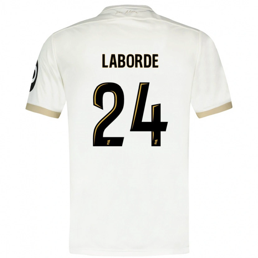 Danxen Dětské Gaëtan Laborde #24 Bílé Zlato Daleko Hráčské Dresy 2024/25 Dres