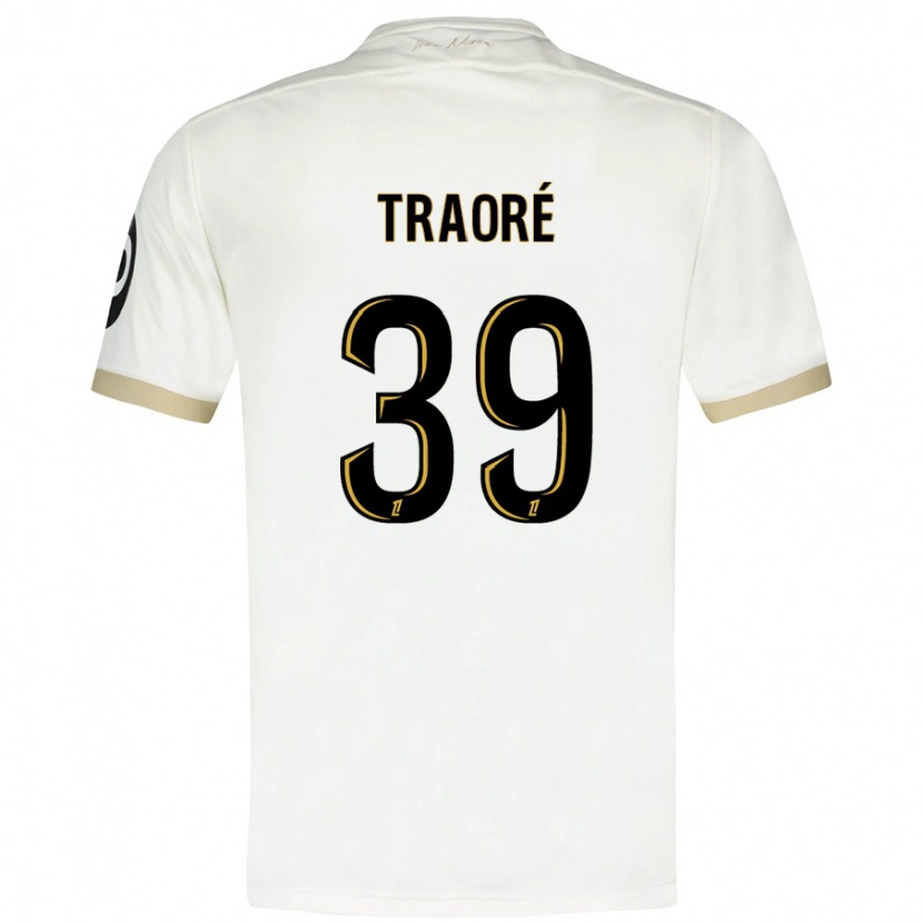 Danxen Dětské Daouda Traoré #39 Bílé Zlato Daleko Hráčské Dresy 2024/25 Dres