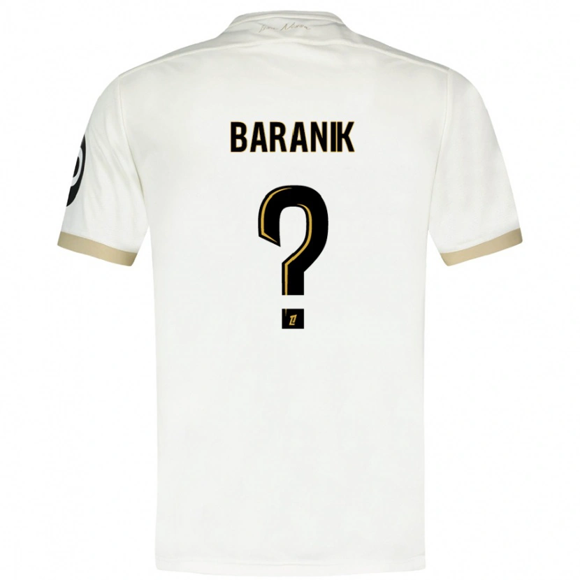 Danxen Dětské Evan Baranik #0 Bílé Zlato Daleko Hráčské Dresy 2024/25 Dres