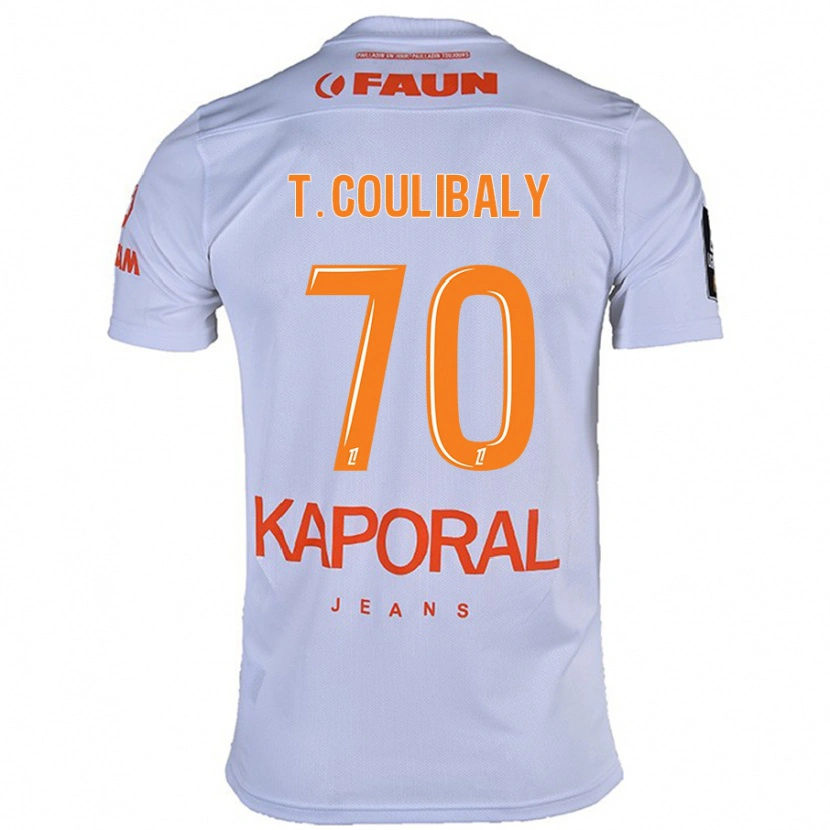 Danxen Dětské Tanguy Coulibaly #70 Bílý Daleko Hráčské Dresy 2024/25 Dres