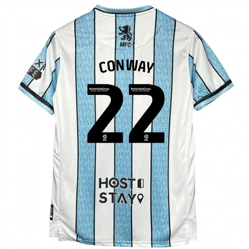 Danxen Dětské Tommy Conway #22 Bílá Modrá Daleko Hráčské Dresy 2024/25 Dres