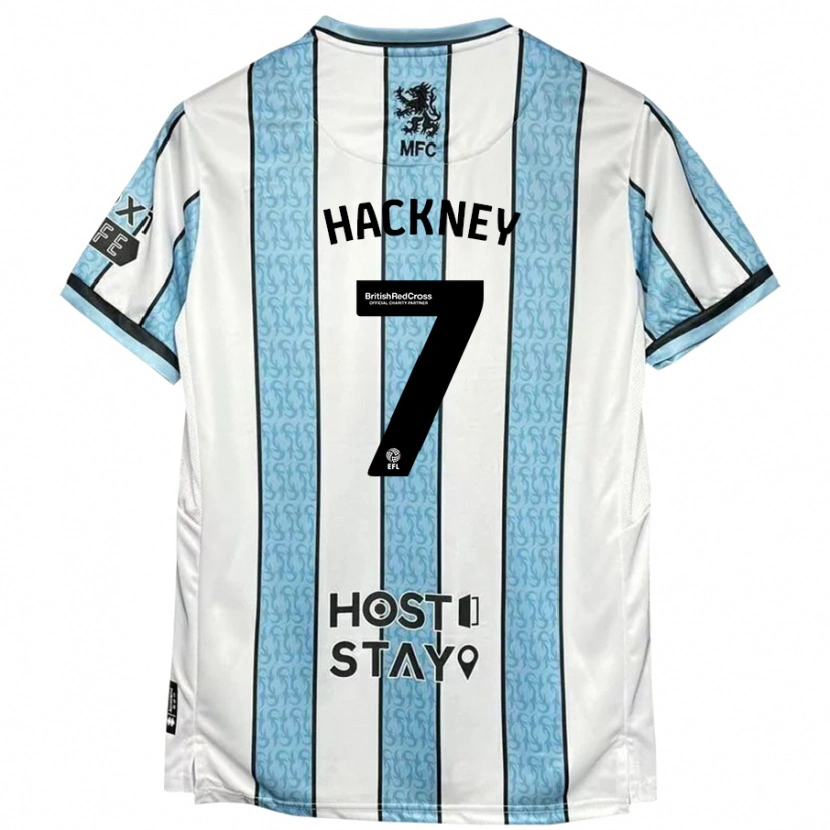 Danxen Dětské Hayden Hackney #7 Bílá Modrá Daleko Hráčské Dresy 2024/25 Dres