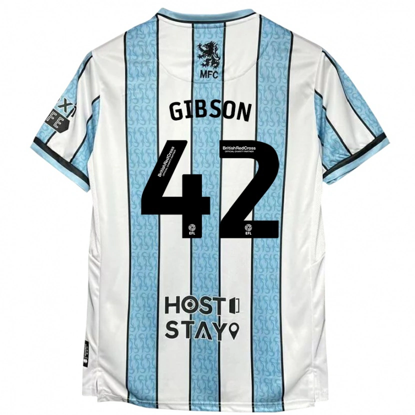 Danxen Dětské Joseph Gibson #42 Bílá Modrá Daleko Hráčské Dresy 2024/25 Dres