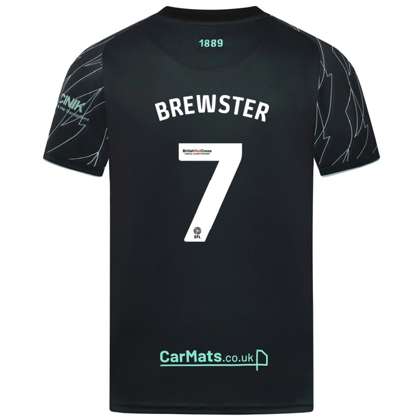 Danxen Dětské Rhian Brewster #7 Černo Zelená Daleko Hráčské Dresy 2024/25 Dres