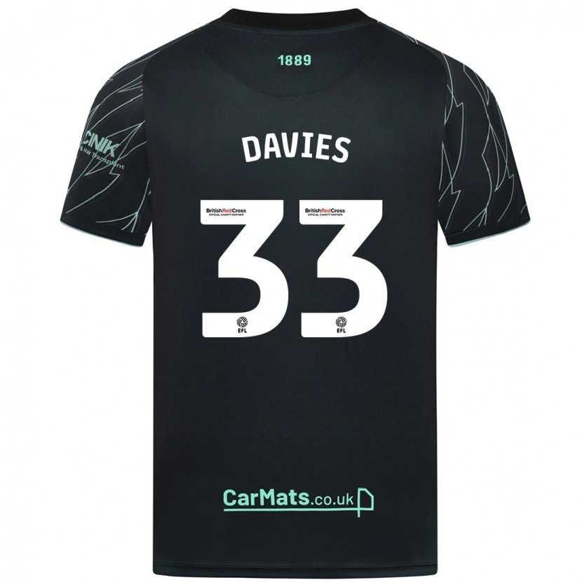 Danxen Dětské Bethan Davies #33 Černo Zelená Daleko Hráčské Dresy 2024/25 Dres