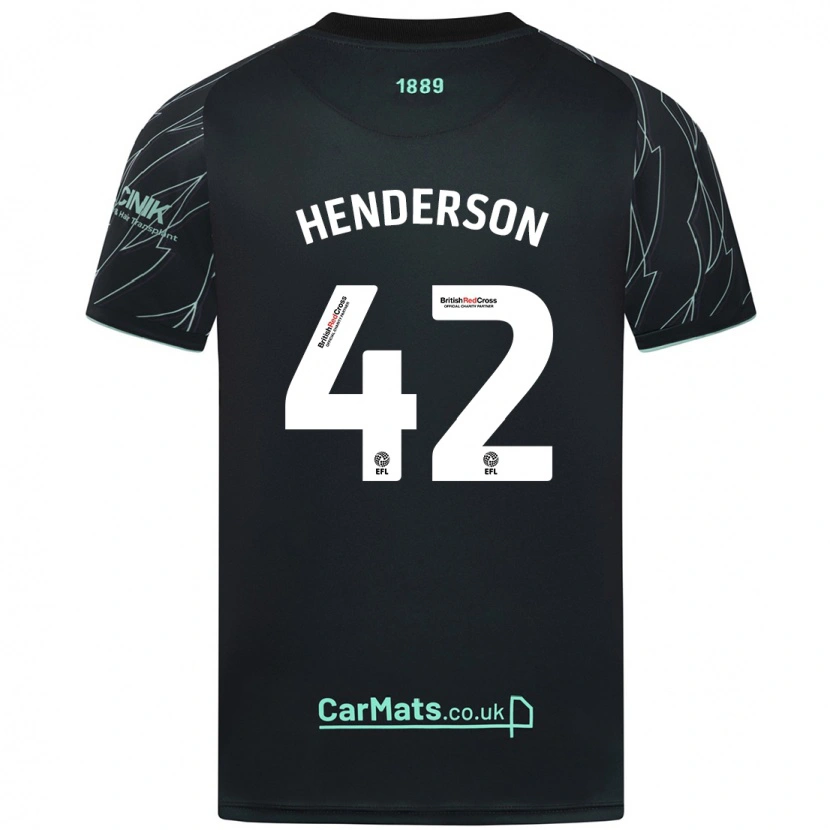 Danxen Dětské Peyton Henderson #42 Černo Zelená Daleko Hráčské Dresy 2024/25 Dres