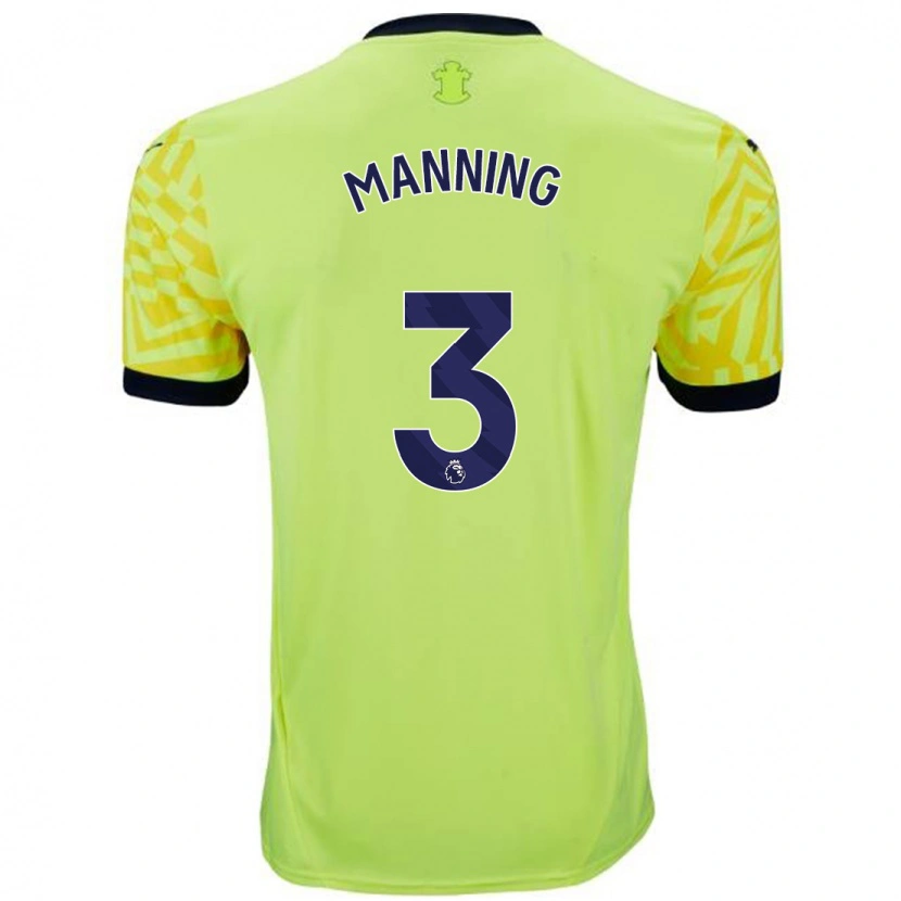 Danxen Dětské Ryan Manning #3 Žluť Daleko Hráčské Dresy 2024/25 Dres