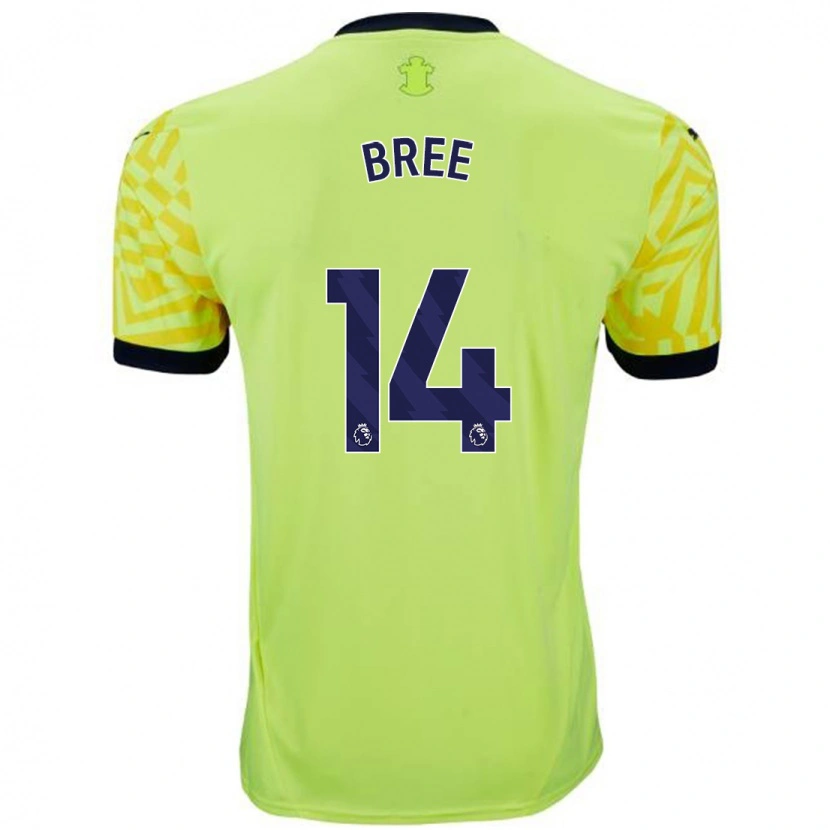 Danxen Dětské James Bree #14 Žluť Daleko Hráčské Dresy 2024/25 Dres