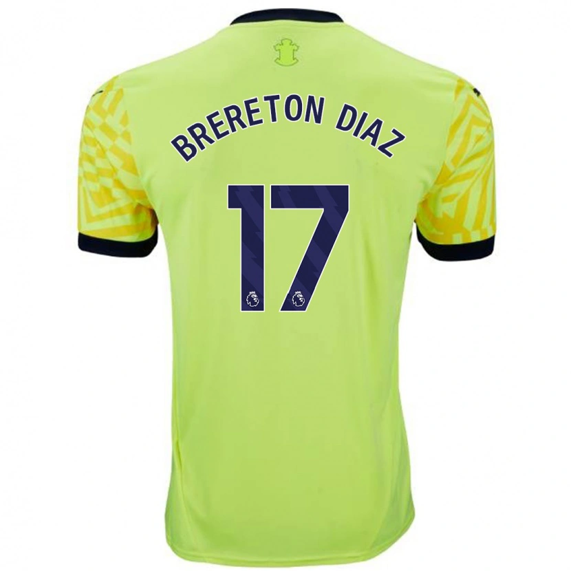 Danxen Dětské Ben Brereton Díaz #17 Žluť Daleko Hráčské Dresy 2024/25 Dres