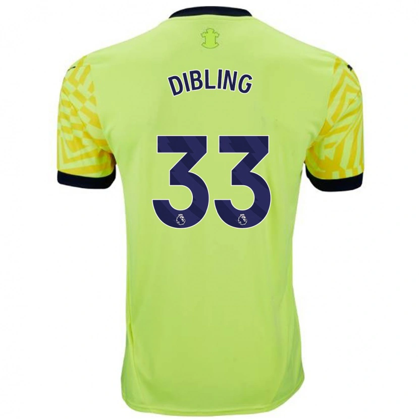 Danxen Dětské Tyler Dibling #33 Žluť Daleko Hráčské Dresy 2024/25 Dres