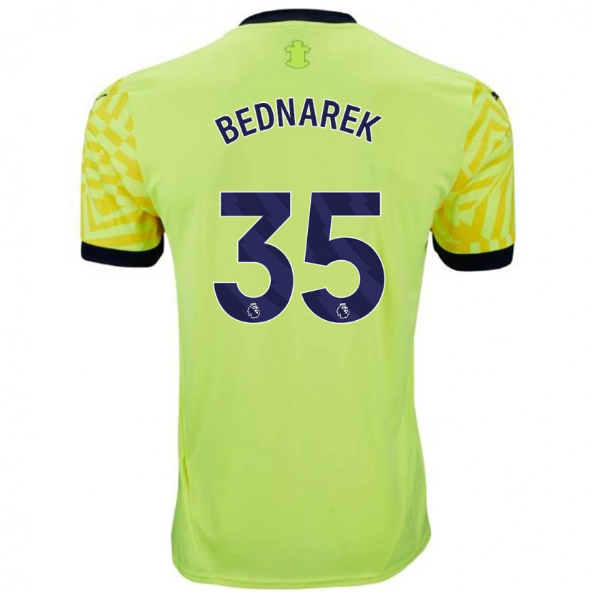 Danxen Dětské Jan Bednarek #35 Žluť Daleko Hráčské Dresy 2024/25 Dres