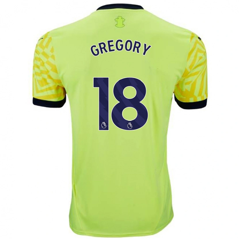 Danxen Dětské Freya Gregory #18 Žluť Daleko Hráčské Dresy 2024/25 Dres