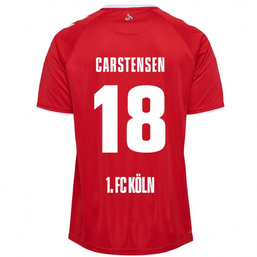 Danxen Dětské Rasmus Carstensen #18 Červená Bílá Daleko Hráčské Dresy 2024/25 Dres