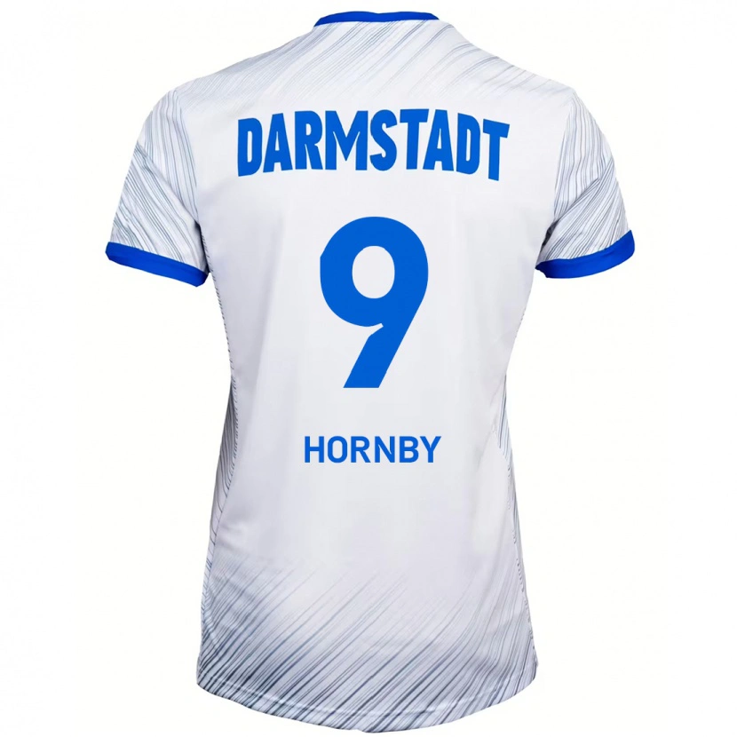 Danxen Dětské Fraser Hornby #9 Bílá Modrá Daleko Hráčské Dresy 2024/25 Dres