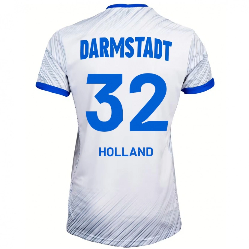 Danxen Dětské Fabian Holland #32 Bílá Modrá Daleko Hráčské Dresy 2024/25 Dres