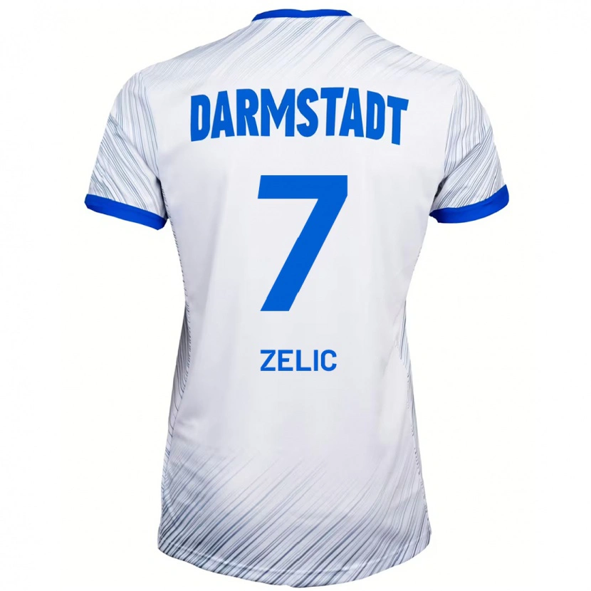 Danxen Dětské Mateo Zelic #7 Bílá Modrá Daleko Hráčské Dresy 2024/25 Dres