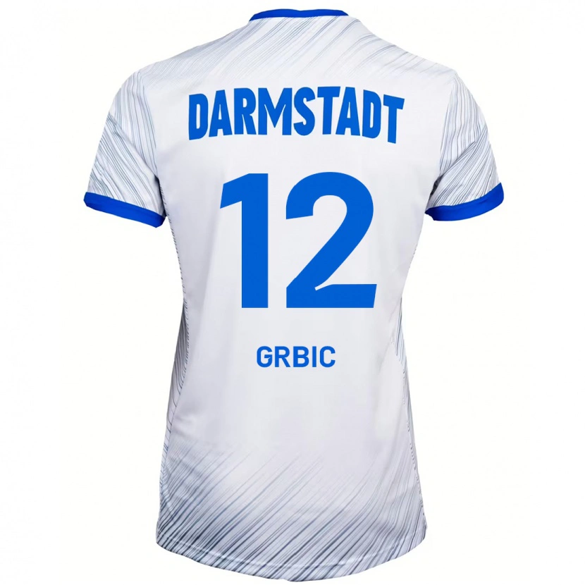 Danxen Dětské Viktor Grbic #12 Bílá Modrá Daleko Hráčské Dresy 2024/25 Dres