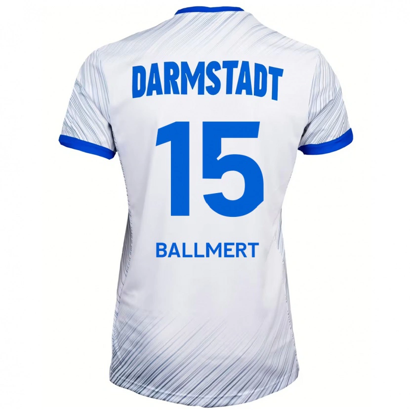 Danxen Dětské Markus Ballmert #15 Bílá Modrá Daleko Hráčské Dresy 2024/25 Dres