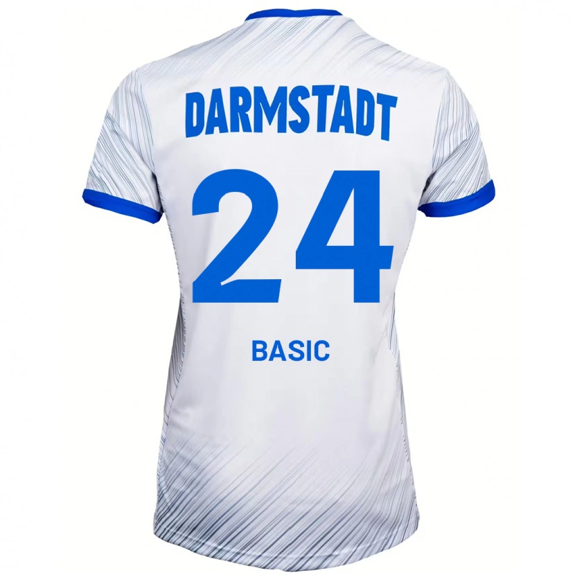 Danxen Dětské Benjamin Basic #24 Bílá Modrá Daleko Hráčské Dresy 2024/25 Dres