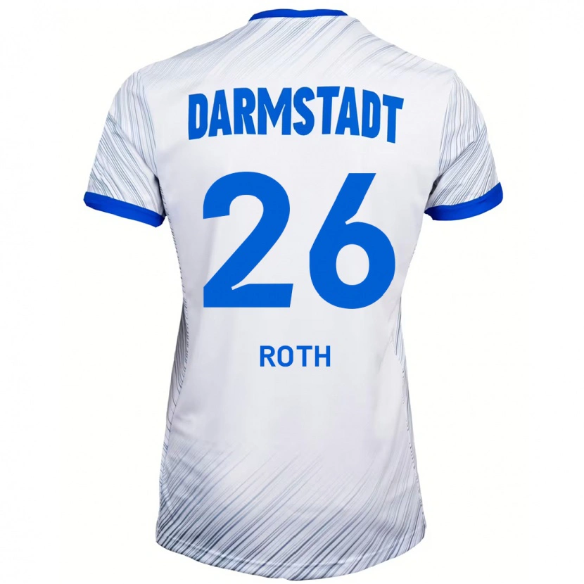 Danxen Dětské Maximilian Roth #26 Bílá Modrá Daleko Hráčské Dresy 2024/25 Dres