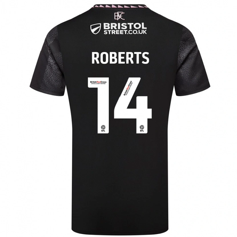 Danxen Dětské Connor Roberts #14 Černý Daleko Hráčské Dresy 2024/25 Dres