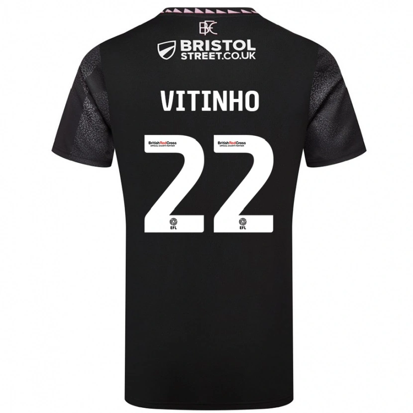 Danxen Dětské Vitinho #22 Černý Daleko Hráčské Dresy 2024/25 Dres