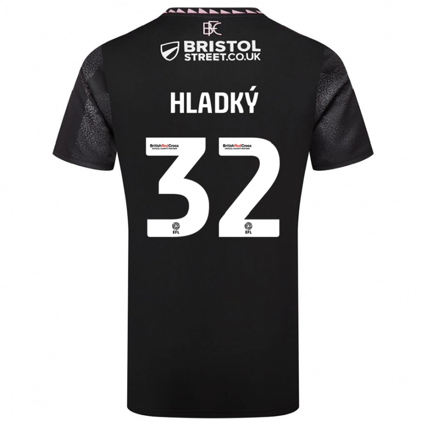 Danxen Dětské Vaclav Hladky #32 Černý Daleko Hráčské Dresy 2024/25 Dres