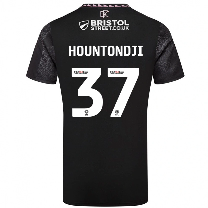 Danxen Dětské Andreas Hountondji #37 Černý Daleko Hráčské Dresy 2024/25 Dres