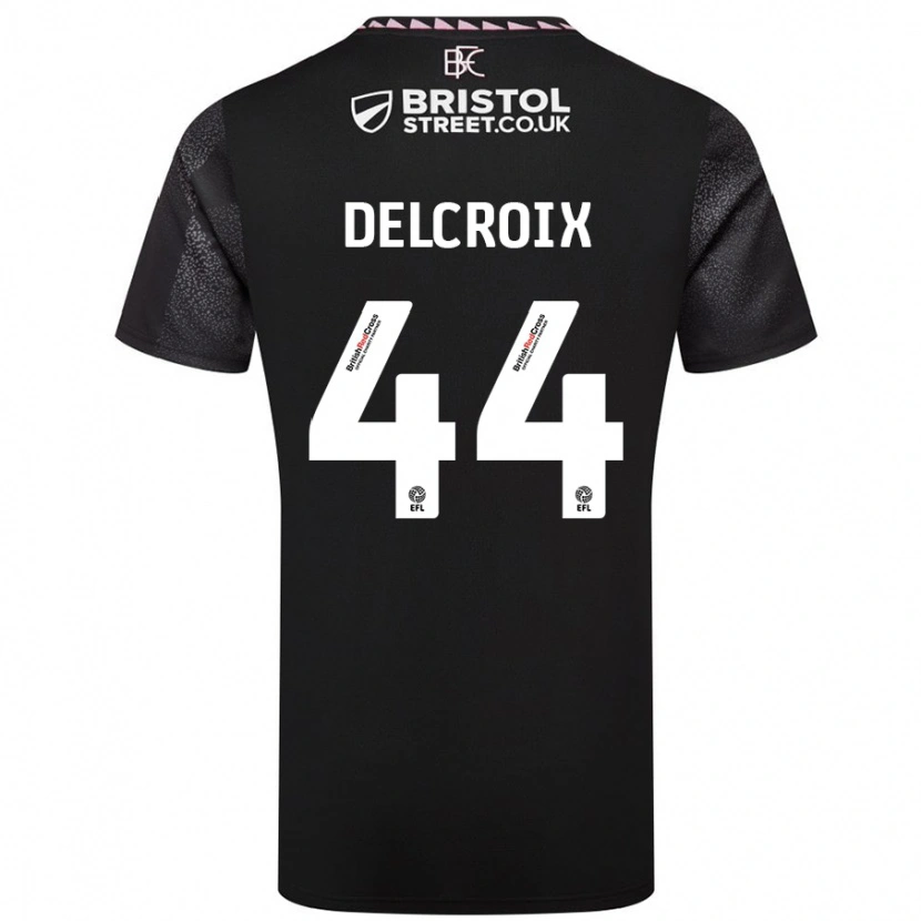 Danxen Dětské Hannes Delcroix #44 Černý Daleko Hráčské Dresy 2024/25 Dres