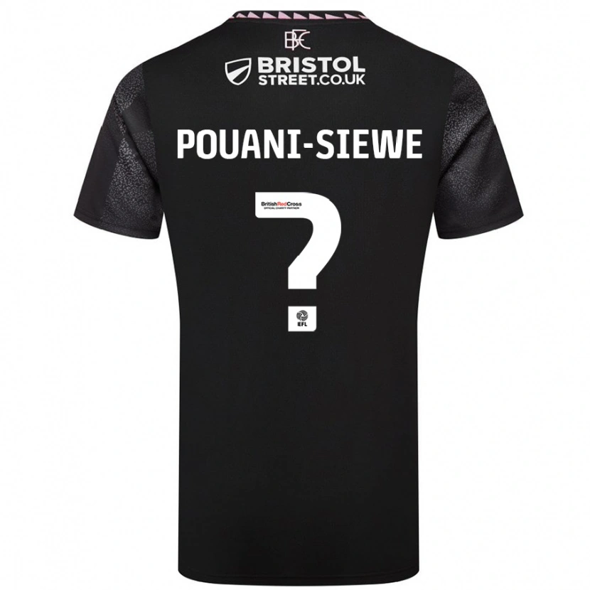 Danxen Dětské Brandon Pouani-Siewe #0 Černý Daleko Hráčské Dresy 2024/25 Dres