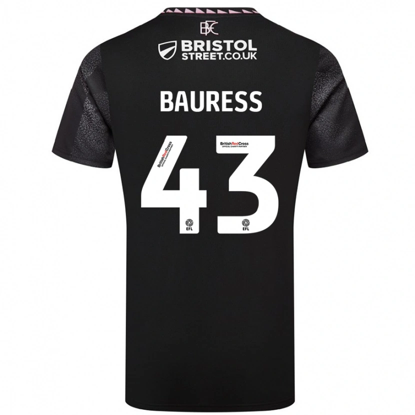 Danxen Dětské Joe Bauress #43 Černý Daleko Hráčské Dresy 2024/25 Dres