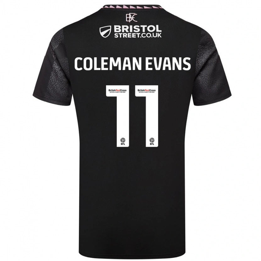 Danxen Dětské Amaya Coleman-Evans #11 Černý Daleko Hráčské Dresy 2024/25 Dres