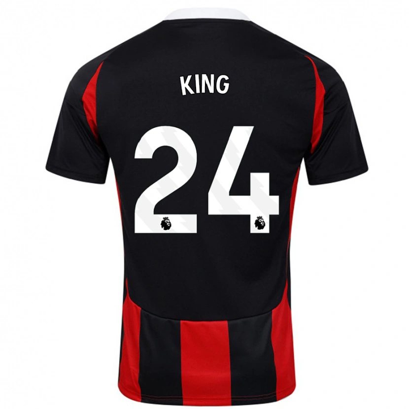 Danxen Dětské Joshua King #24 Černá Červená Daleko Hráčské Dresy 2024/25 Dres