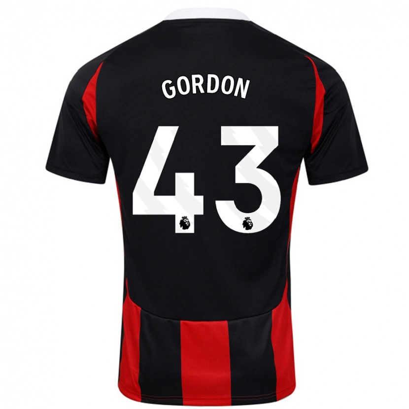 Danxen Dětské Lemar Gordon #43 Černá Červená Daleko Hráčské Dresy 2024/25 Dres