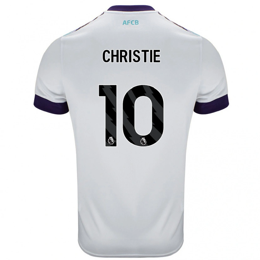 Danxen Dětské Ryan Christie #10 Bílá Zelená Fialová Daleko Hráčské Dresy 2024/25 Dres