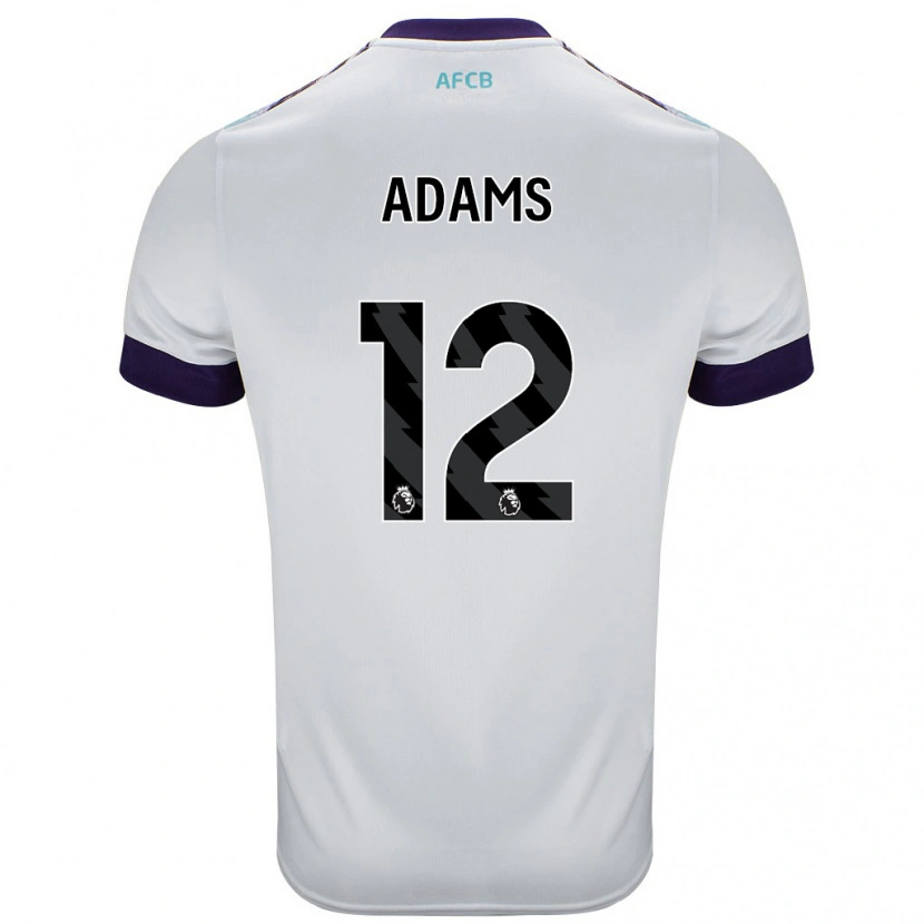 Danxen Dětské Tyler Adams #12 Bílá Zelená Fialová Daleko Hráčské Dresy 2024/25 Dres