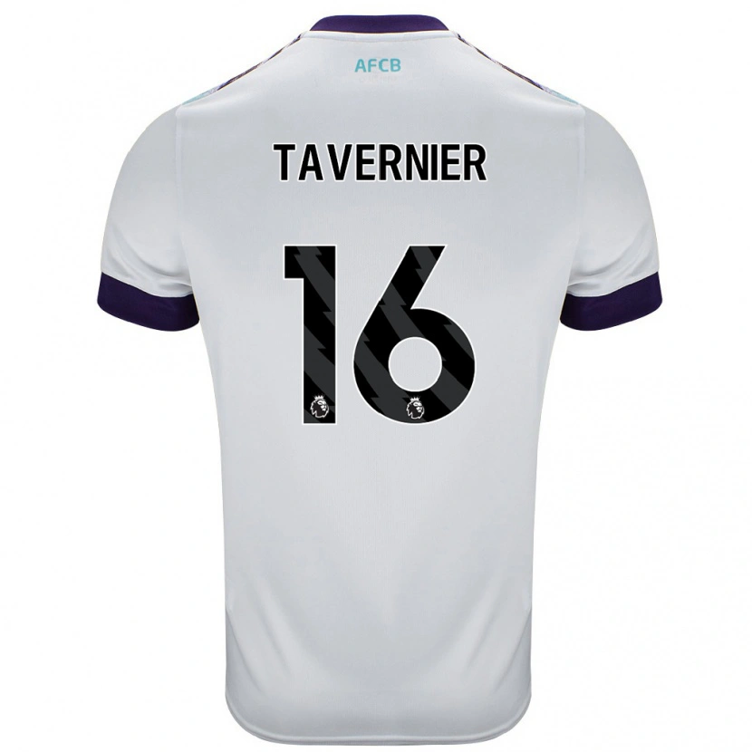 Danxen Dětské Marcus Tavernier #16 Bílá Zelená Fialová Daleko Hráčské Dresy 2024/25 Dres