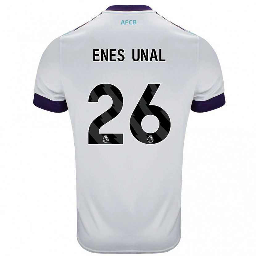 Danxen Dětské Enes Ünal #26 Bílá Zelená Fialová Daleko Hráčské Dresy 2024/25 Dres